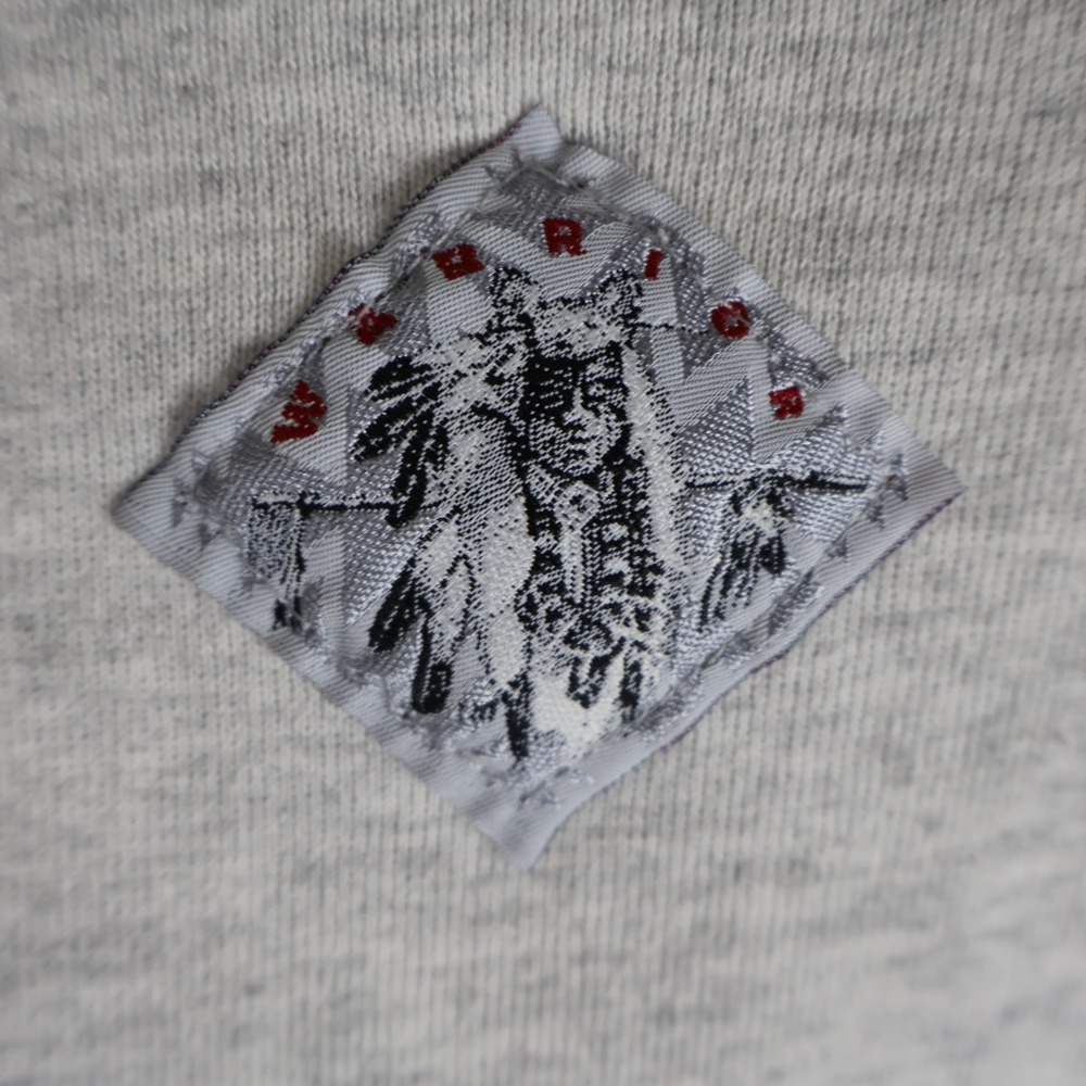 Vintage 1994 Native American Menchengo Artist Sweatshirt Gray Large‎ 23x28 - Picture 7 of 13